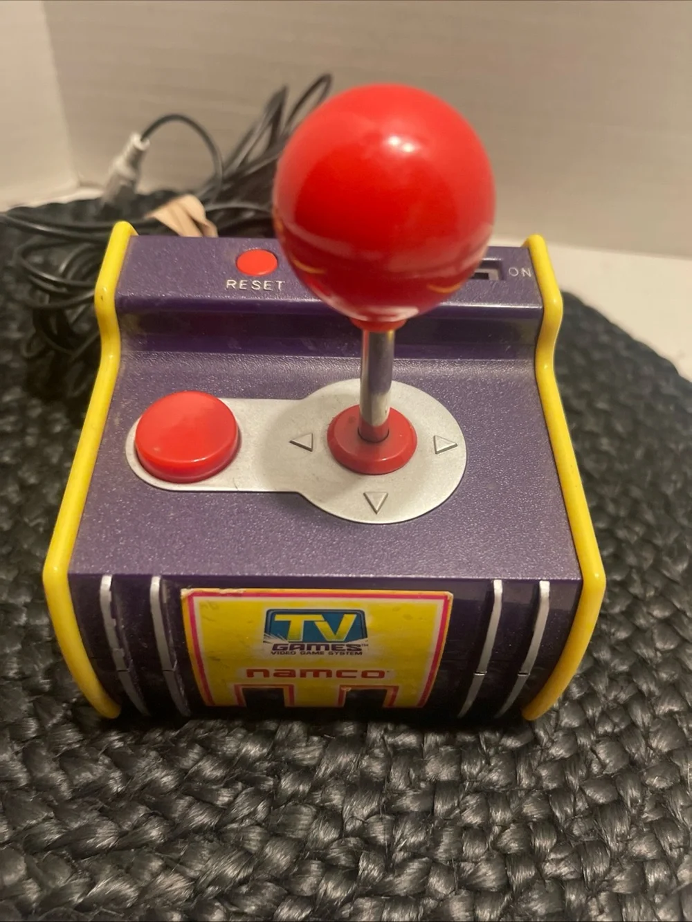Namco plug & play Purple TV Games Joystick with Red Ball Handle PAC Man